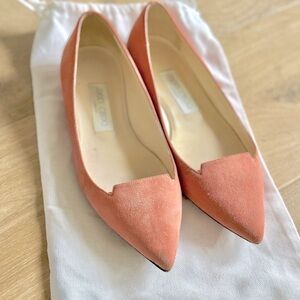 Jimmy Choo suede flats. Size 36. Coral color.